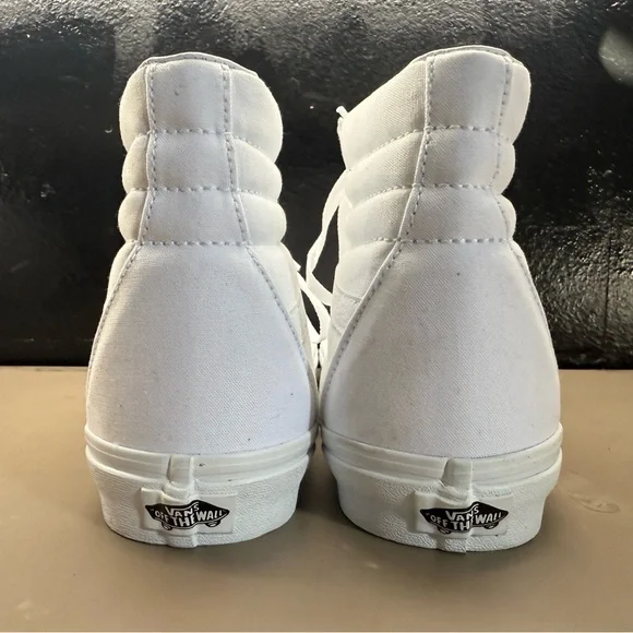 New without Box Men’s Vans Sk8-Hi True White White Canvas Sneakers Size Men 12. - Picture 5 of 9